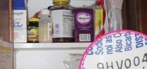 Assortment of medications and health products on a shelf