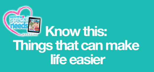 Parenting special needs magazine logo with text "Know this: Things that can make life easier