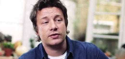 Jamie Oliver talking in a kitchen