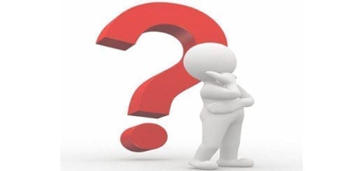 A white figure stands in front of a large red question mark, arms crossed.