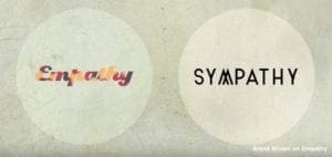 Two circles, one with "Empathy" and the other with "Sympathy