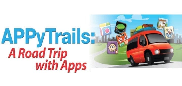 APPyTrails: A Road Trip with Apps logo with a van and app icons