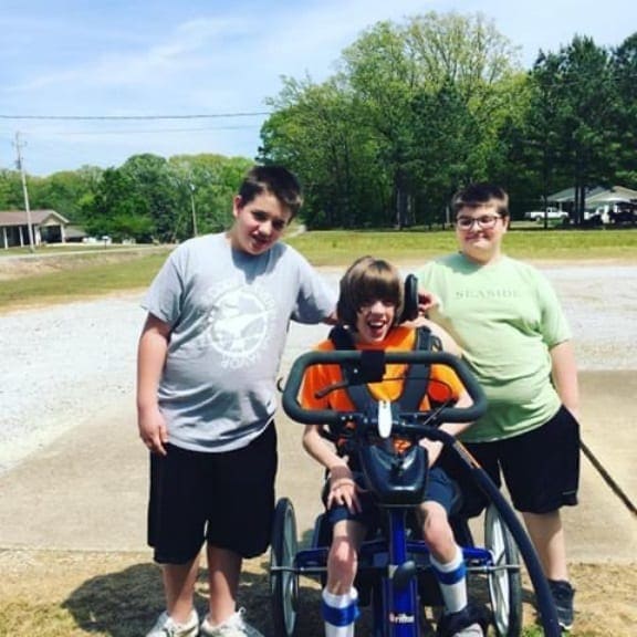 Lane Bryant with Connor and Bryant getting outdoors for a bike ride and some fresh air.