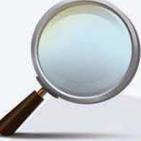 Magnifying glass on a white background
