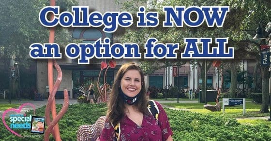 College is NOW an option for ALL with a smiling woman in the foreground.