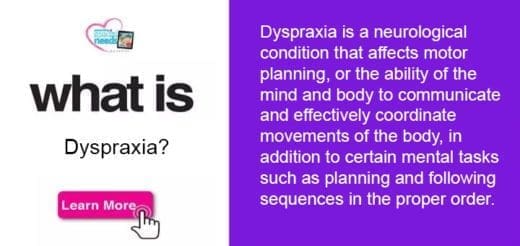 Definition of dyspraxia with a "Learn More" button.