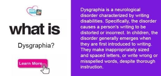 What is Dysgraphia? text with a definition of the disorder