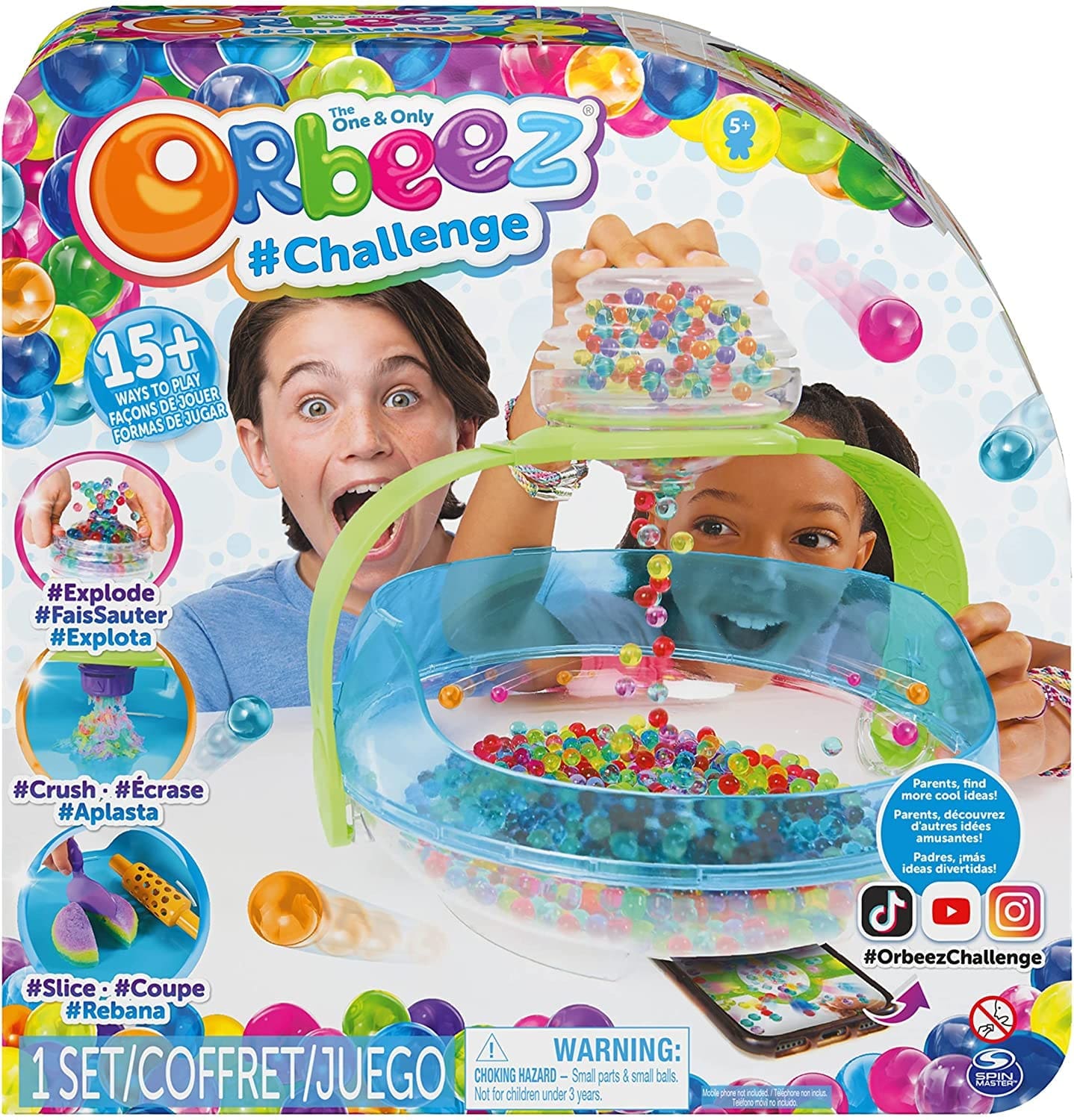 Orbeez #Challenge toy with two children playing