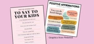 Two posters displaying positive affirmations for children.
