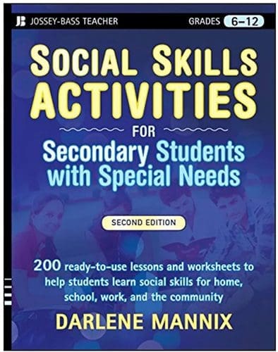 Social Skills Activities for Secondary Students with Special Needs book cover.
