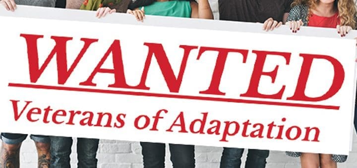 Wanted Veterans of Adaptation sign