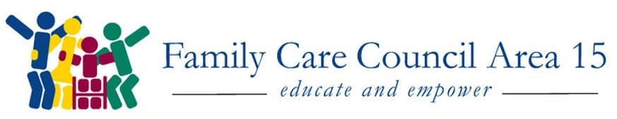 Family Care Council Area 15 logo with figures and tagline.