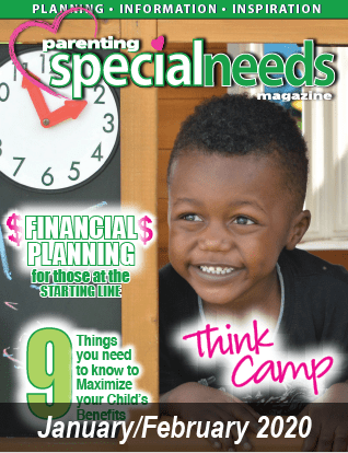 Cover of the January/February 2020 issue of Parenting Special Needs Magazine, featuring a young boy.
