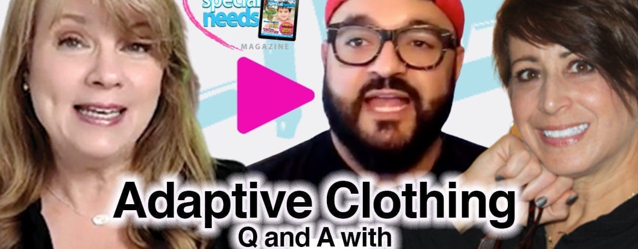 Three people with text overlay "Adaptive Clothing Q and A with Our special guest Derek from Zappos Adaptive.