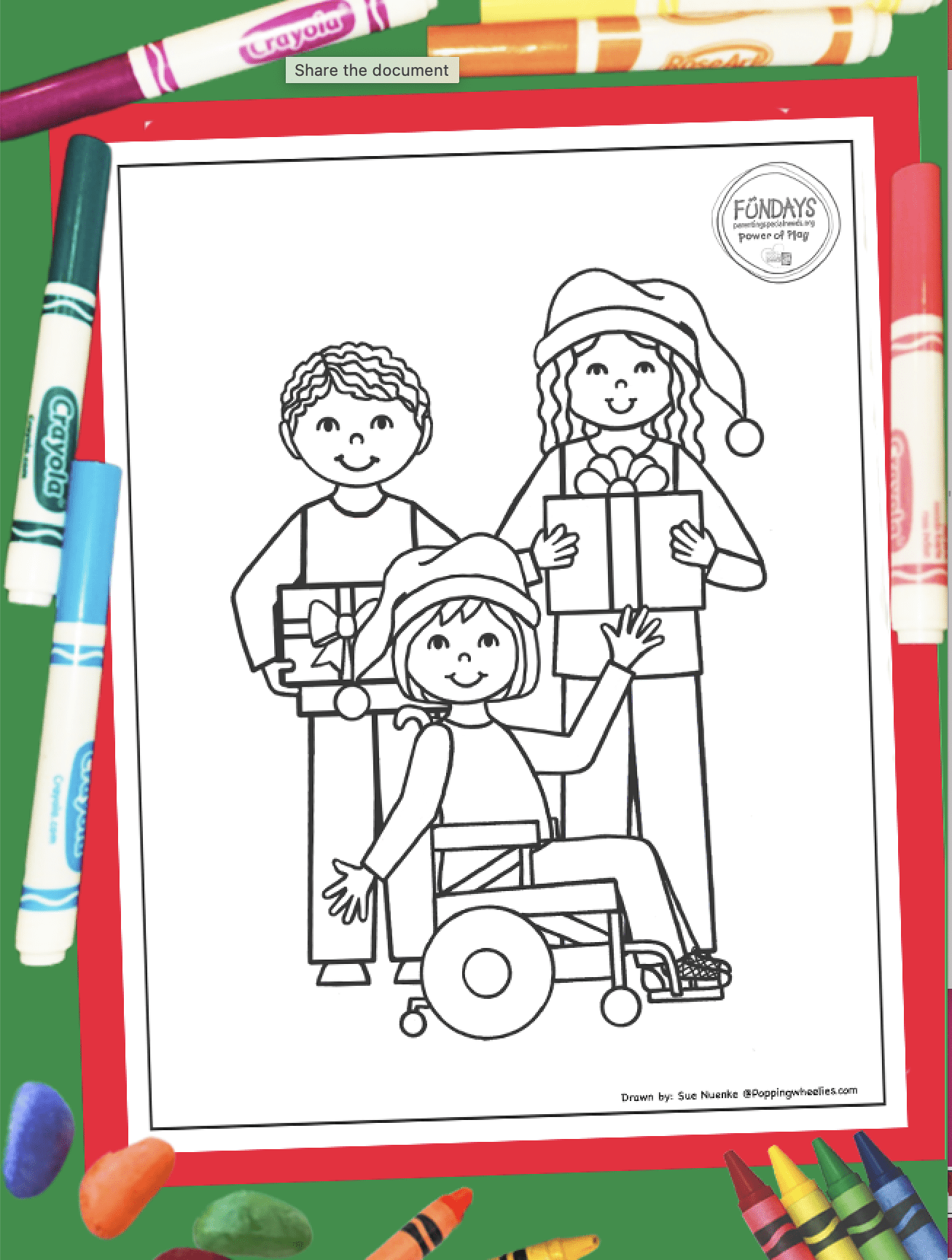 Inclusive Christmas Coloring pages