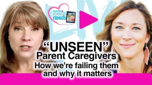 Jess Ronner and another woman in a thumbnail for a video about "Unseen" parent caregivers.