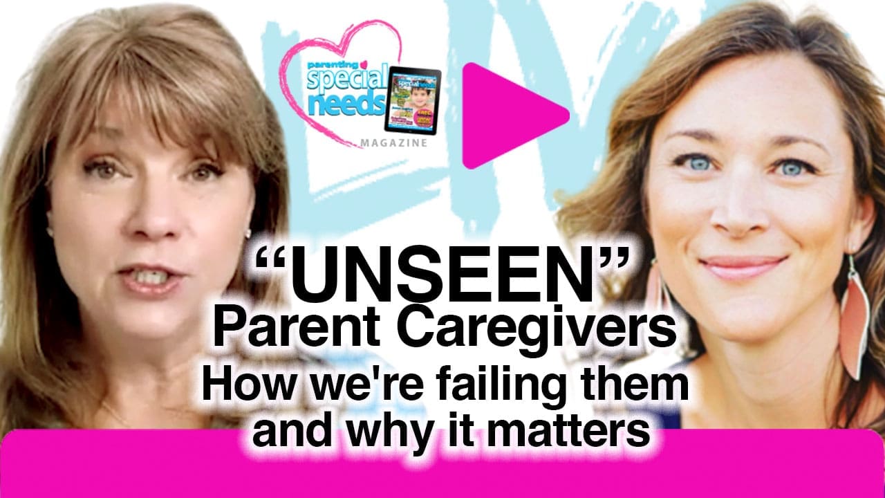 Jess Ronner and another woman in a thumbnail for a video about "Unseen" parent caregivers.