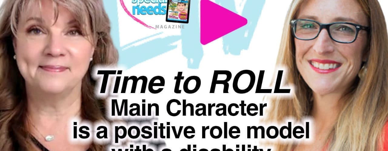 Jamie Sumner and another woman smile, with text about her book "Time to Roll" between them.