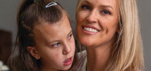 Bethany Riddlehoover smiles with her daughter.