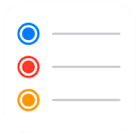 Checklist icon with three colored circles and lines