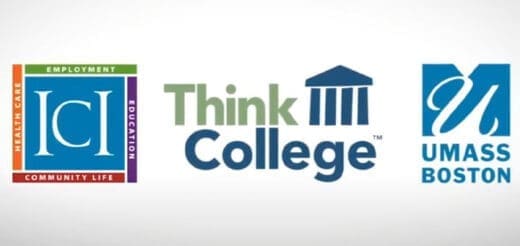 ICI, Think College, and UMass Boston logos