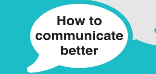Speech bubble with text "How to communicate better