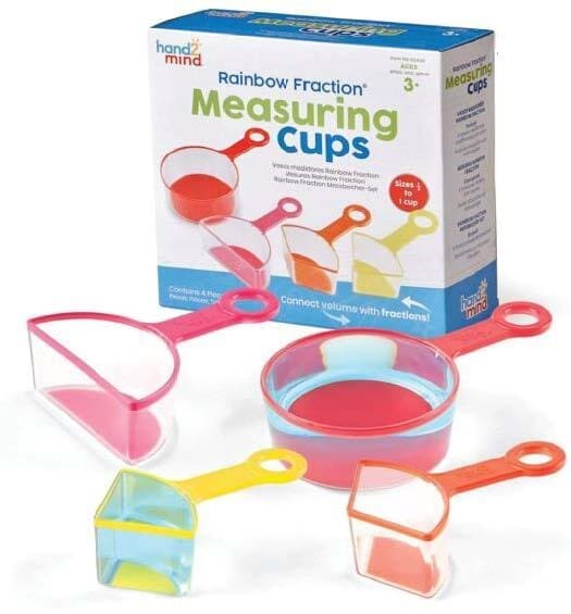 Rainbow Fraction Measuring Cups educational toy