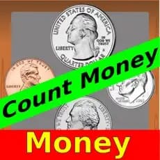 Four coins and text that says "Count Money