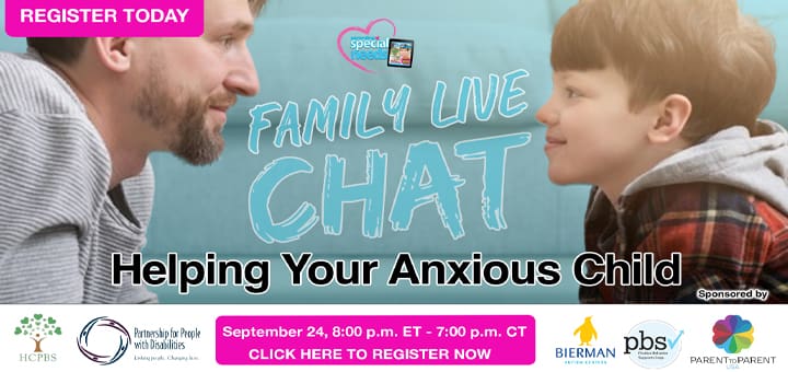 Family Live Chat helping your anxious child event