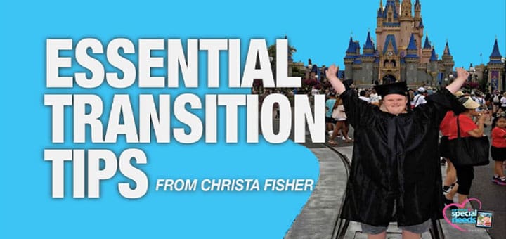 Essential Transition Tips from Christa Fisher with a person in a graduation cap and gown.