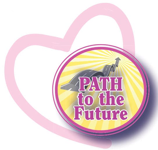 Path to the Future logo with a heart outline