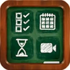 First Then Visual Schedule HD app icon with icons for checklist, calendar, hourglass, and video camera.