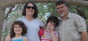 Rick Hodges with family outside