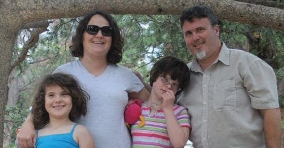 Rick Hodges with his family.