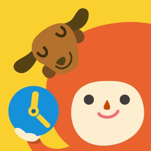 Todo Telling Time app icon with a dog, a clock, and a face.