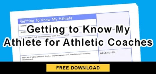 Getting to Know My Athlete for Athletic Coaches form