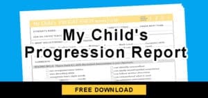 Downloadable progression report form for children.