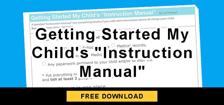 Getting Started My Child's Instruction Manual
