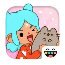 Toca Boca World app icon with a cartoon girl holding a cat.