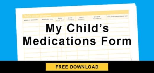 My Child's Medications Form
