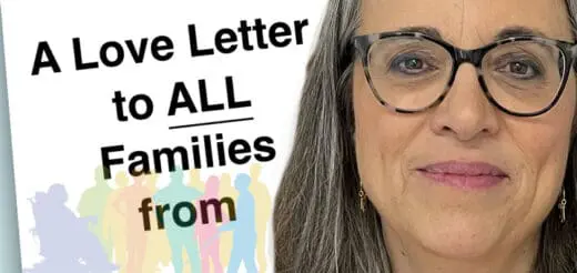 A Love Letter to ALL Families graphic with a woman's portrait.