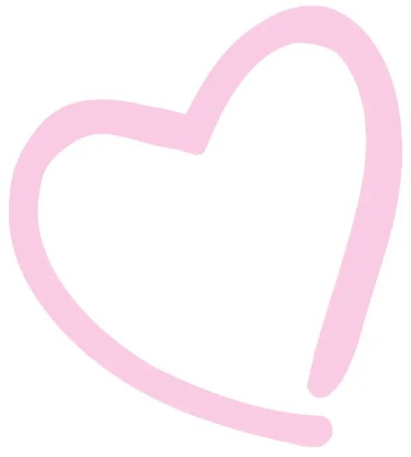 Pink heart outline