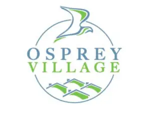 Osprey Village logo with a bird and houses.
