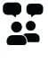 Two people with speech bubbles above their heads