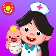 Pepi Hospital Learn & Care app icon showing a cartoon nurse holding a baby