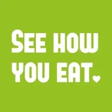 See How You Eat app logo with a small heart icon.