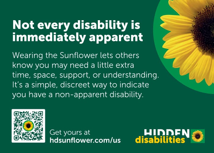 Sunflower lanyards support without words