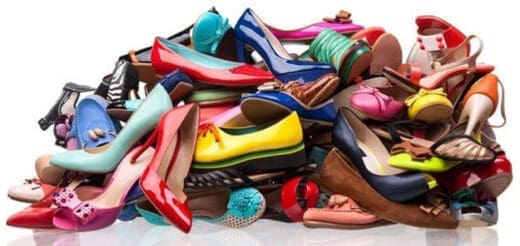 Pile of various women's shoes