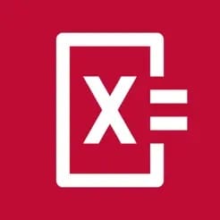 Microsoft Excel logo on a red background