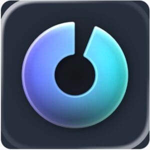 One Sec app icon with a blue and teal gradient circle with a gap